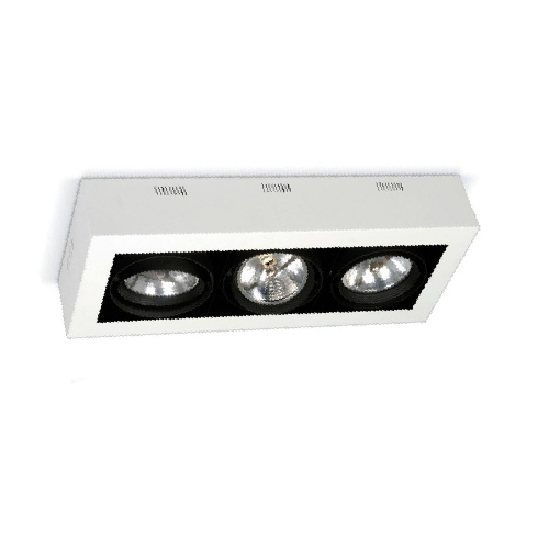 Plafón móvil 3x50W negro